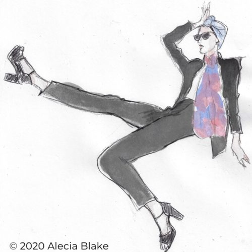 Fashion illustration by Alecia Blake